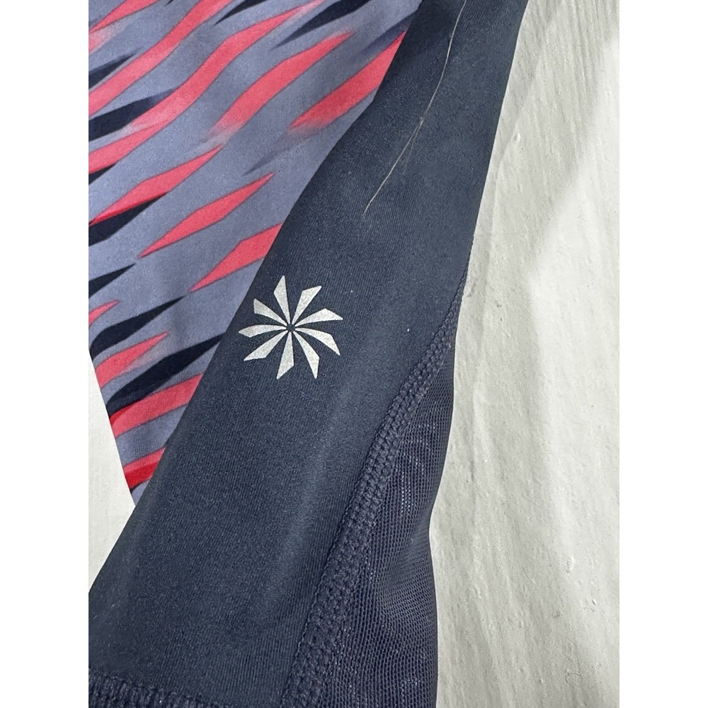Athleta Electra Sonar 7/8 Tights Navy Blue Pink Athletic Yoga Pilates Size Small - Picture 8 of 11